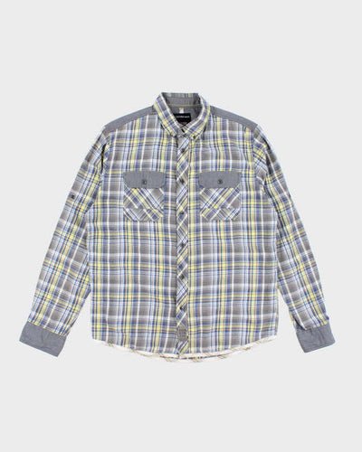 Y2k 00s Calvin Klein Checked Long Sleeve Shirt - M