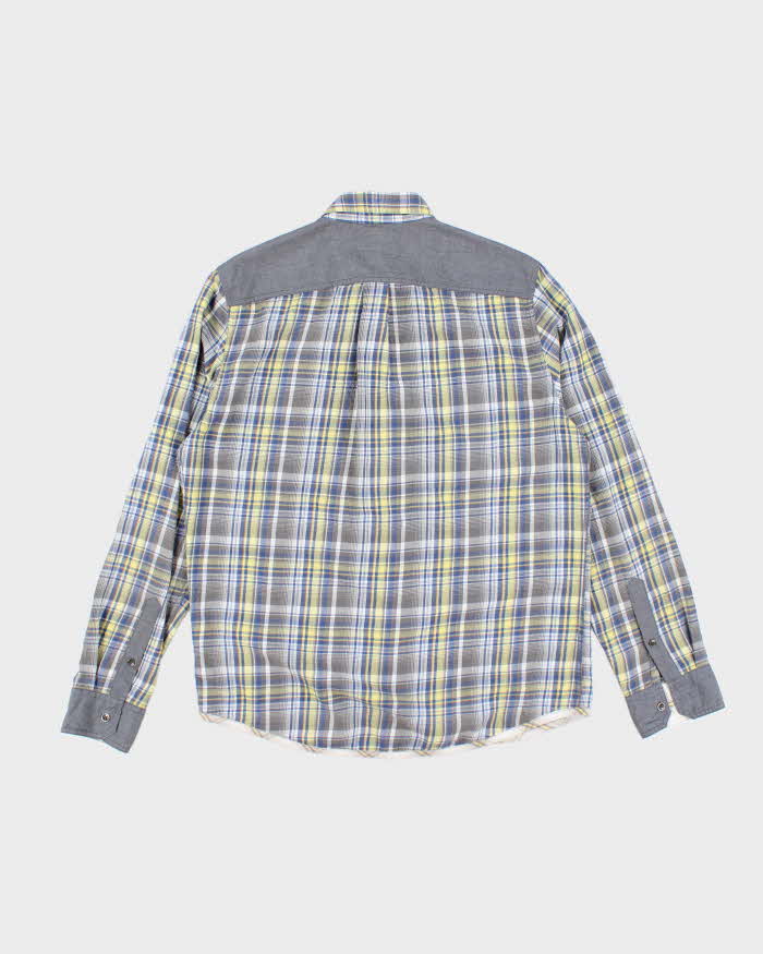 Y2k 00s Calvin Klein Checked Long Sleeve Shirt - M