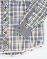 Y2k 00s Calvin Klein Checked Long Sleeve Shirt - M