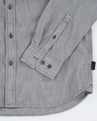 The North Face Grey Long Sleeve Shirt -  M