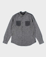 Vintage Y2k 00s Guess Grey Long Sleeve Shirt -  L