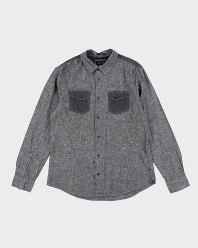 Vintage Y2k 00s Guess Grey Long Sleeve Shirt -  L