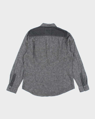 Vintage Y2k 00s Guess Grey Long Sleeve Shirt -  L