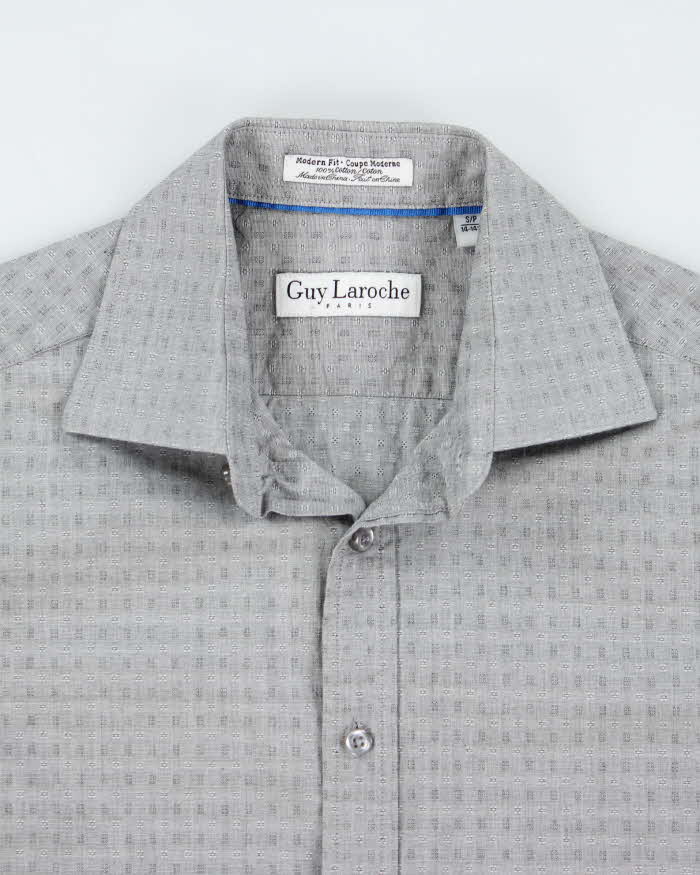 Vintage Guy Laroche Grey Long Sleeve Shirt -  M