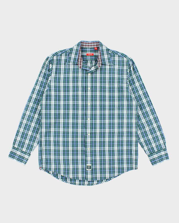 Vintage Izod Checked Long Sleeve Shirt - M