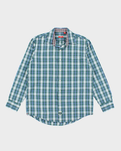 Vintage Izod Checked Long Sleeve Shirt - M