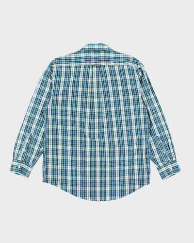 Vintage Izod Checked Long Sleeve Shirt - M