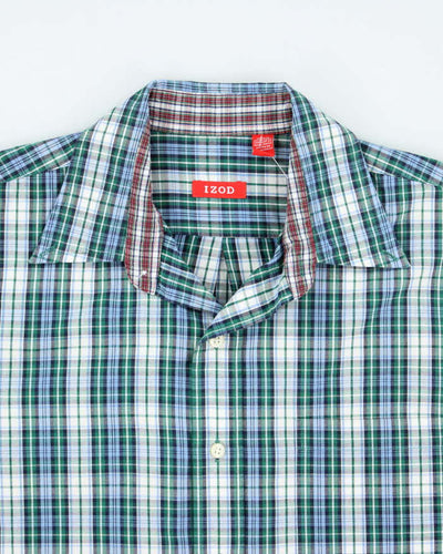 Vintage Izod Checked Long Sleeve Shirt - M