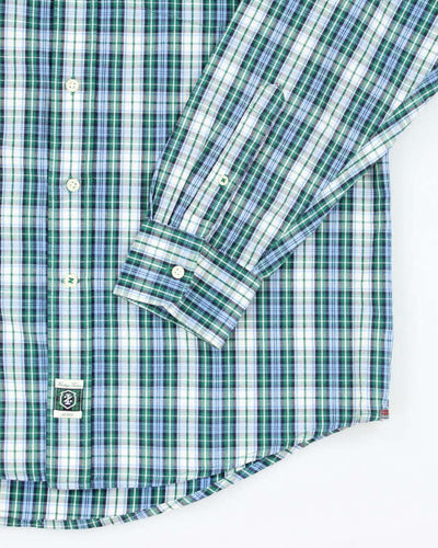 Vintage Izod Checked Long Sleeve Shirt - M