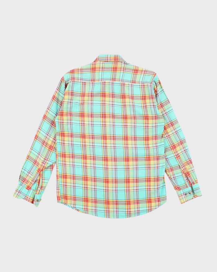 Vintage Benetton Checked Long Sleeve Shirt - L