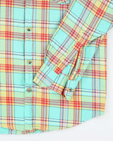 Vintage Benetton Checked Long Sleeve Shirt - L