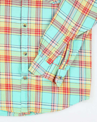 Vintage Benetton Checked Long Sleeve Shirt - L