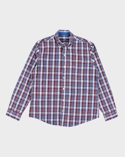 Vintage Izod Checked Long Sleeve Shirt - L