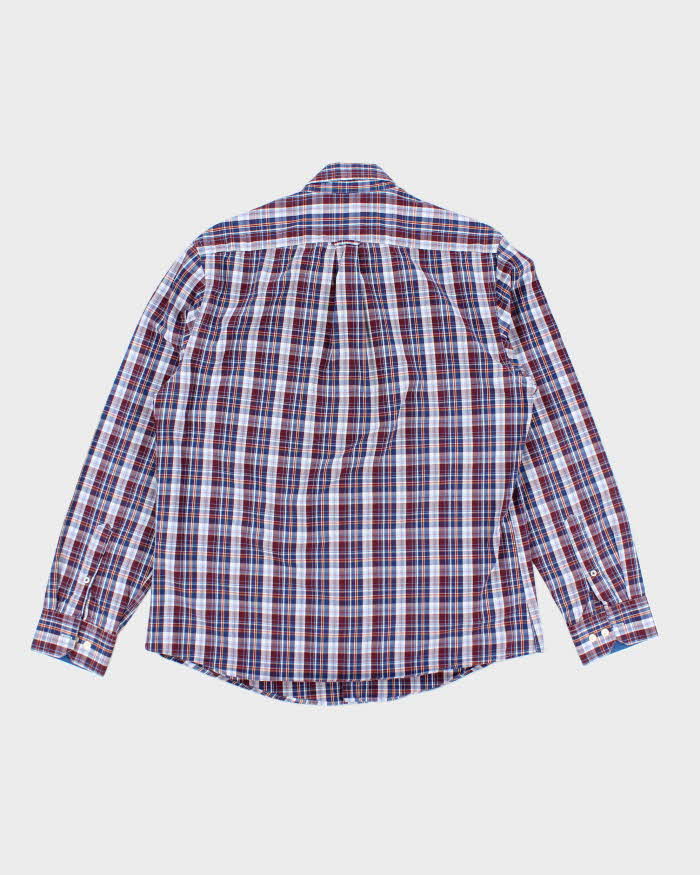 Vintage Izod Checked Long Sleeve Shirt - L