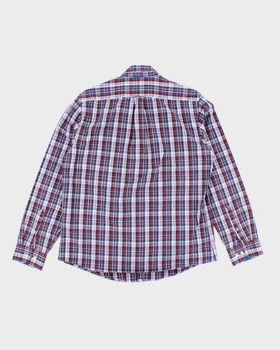 Vintage Izod Checked Long Sleeve Shirt - L