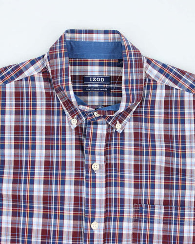 Vintage Izod Checked Long Sleeve Shirt - L