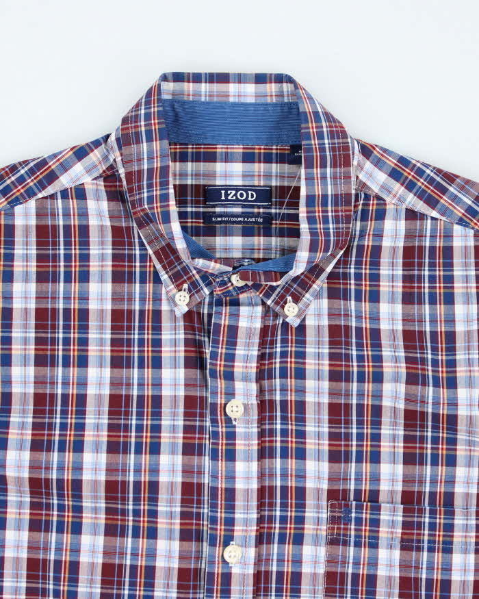 Vintage Izod Checked Long Sleeve Shirt - L