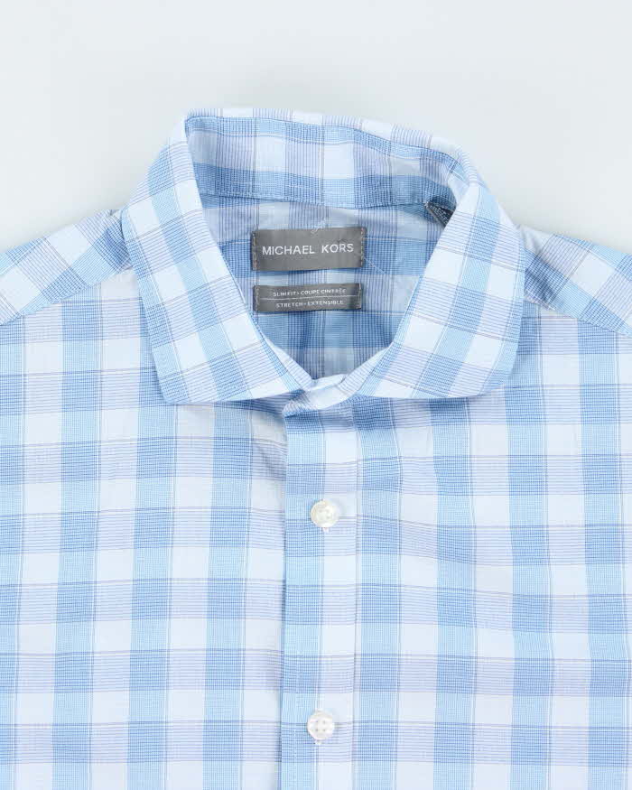 Vintage Y2k 00s Michael Kors Checked Long Sleeve Shirt - S