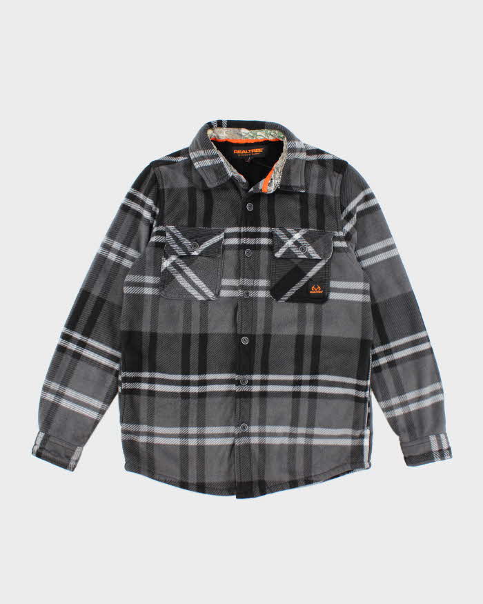 Vintage Y2k 00s Realtree Lined Checked Fleece Flannel Shirt - S