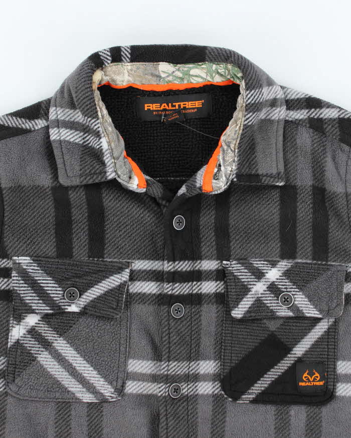 Vintage Y2k 00s Realtree Lined Checked Fleece Flannel Shirt - S