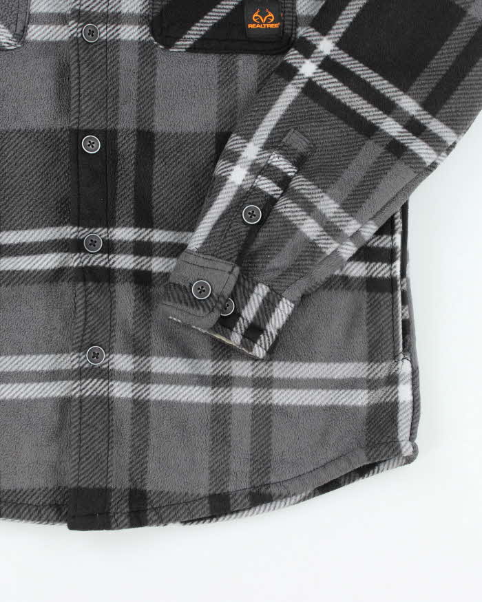 Vintage Y2k 00s Realtree Lined Checked Fleece Flannel Shirt - S