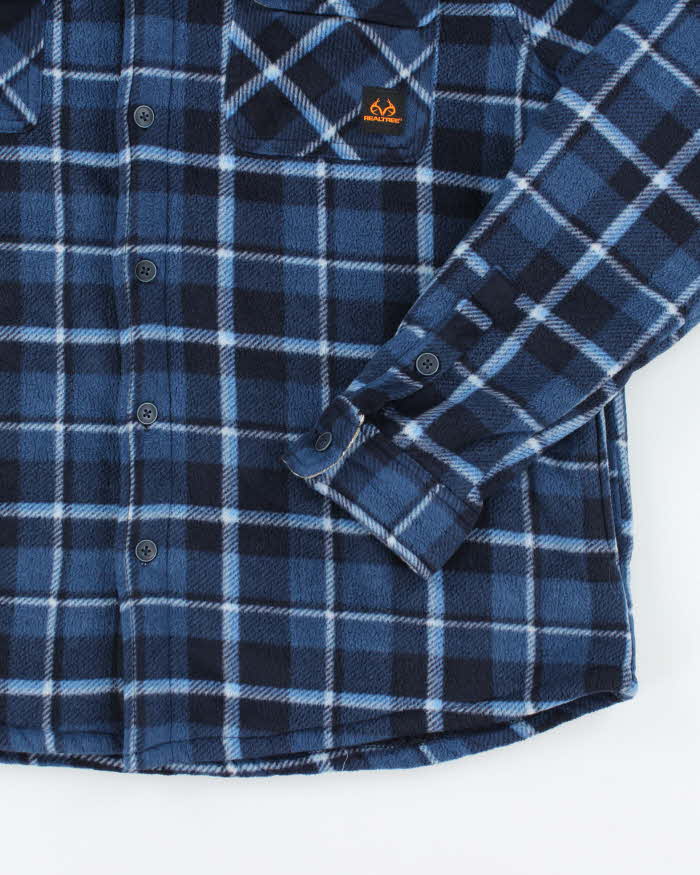 Vintage Y2k 00s Realtree Lined Checked Fleece Flannel Shirt - XL
