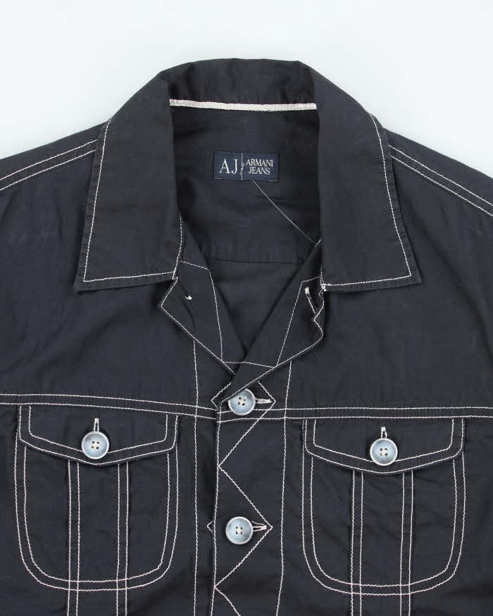 Vintage Armani Jeans Boxy Lightweight Shirt - L