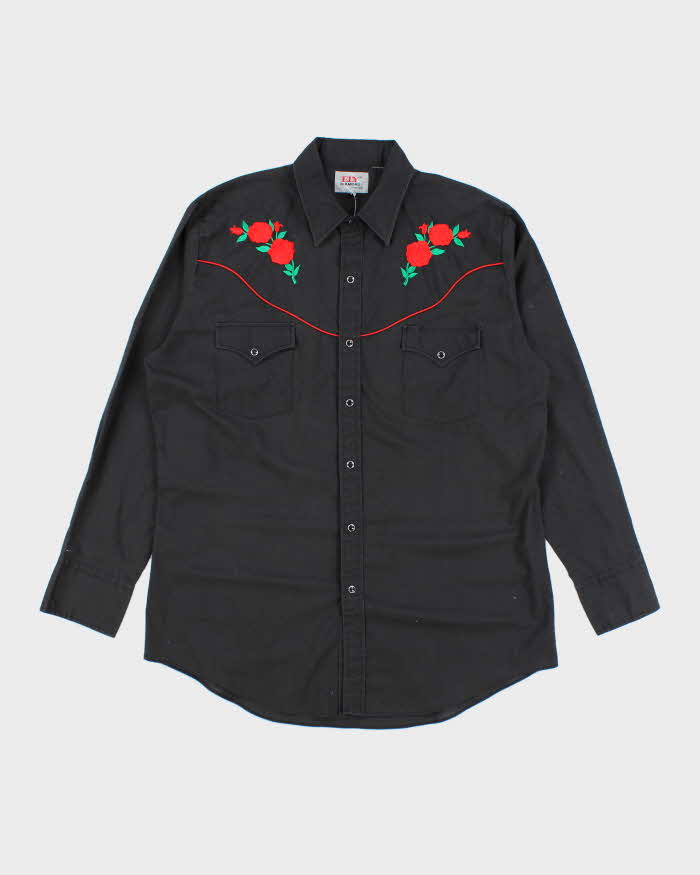 Vintage Ely Diamond Western Shirt - L