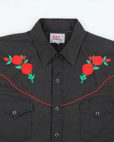 Vintage Ely Diamond Western Shirt - L