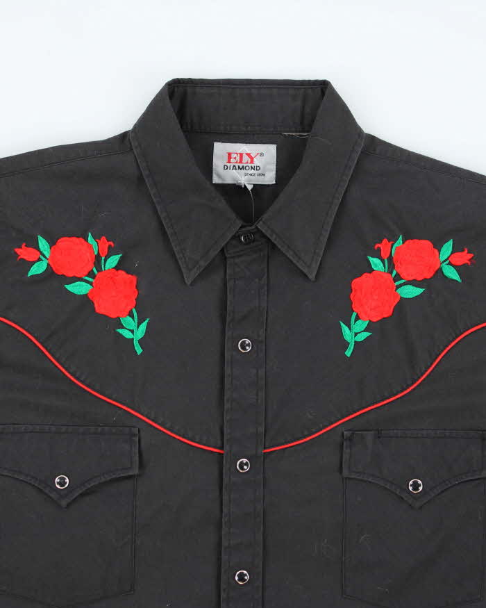 Vintage Ely Diamond Western Shirt - L