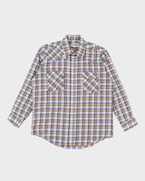 Vintage 70s Western Checked Shirt - L