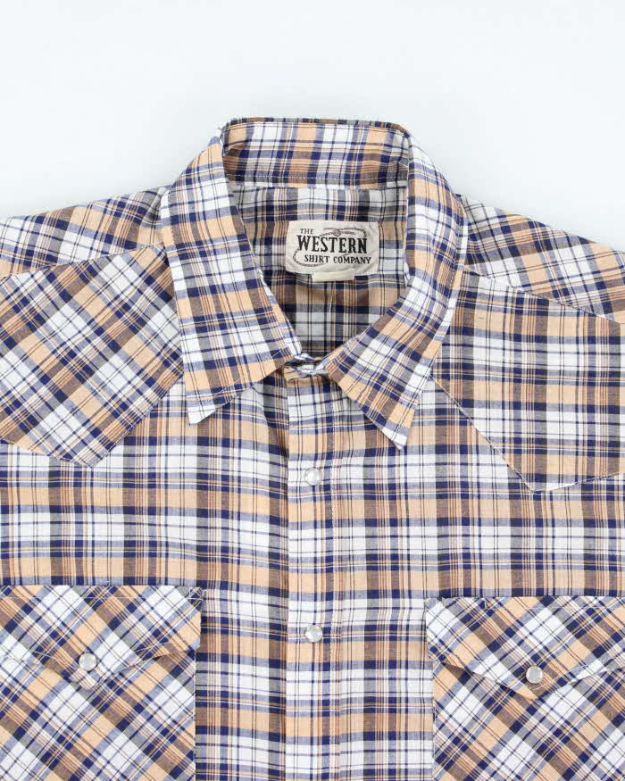 Vintage 70s Western Checked Shirt - L
