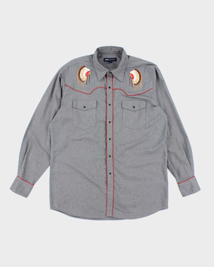 Vintage 2000's MWG Apparel Embroidered Western Style Shirt - L