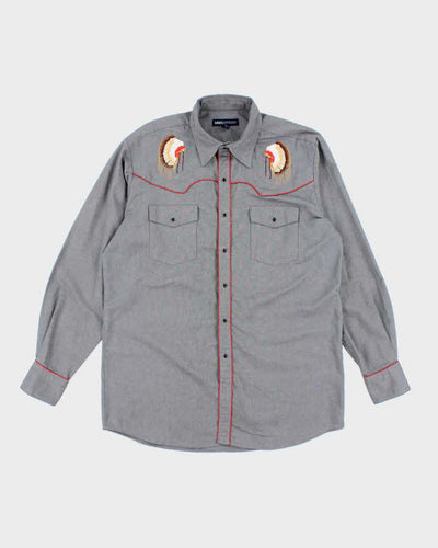 Vintage 2000's MWG Apparel Embroidered Western Style Shirt - L