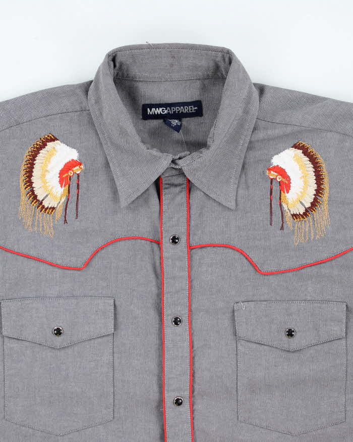 Vintage 2000's MWG Apparel Embroidered Western Style Shirt - L