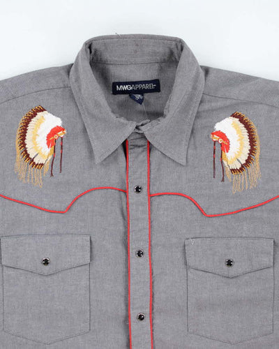 Vintage 2000's MWG Apparel Embroidered Western Style Shirt - L
