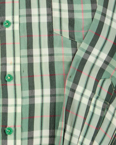Vintage 1930's Miler Button Up Plaid Shirt - L