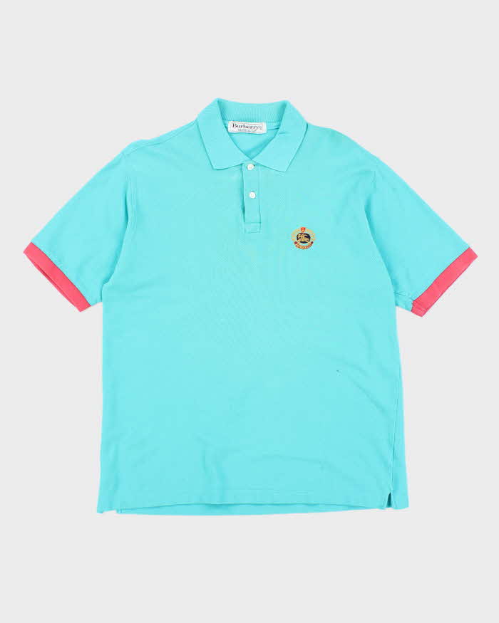 Vintage 2000's Burberry Embroidered Polo Shirt - L