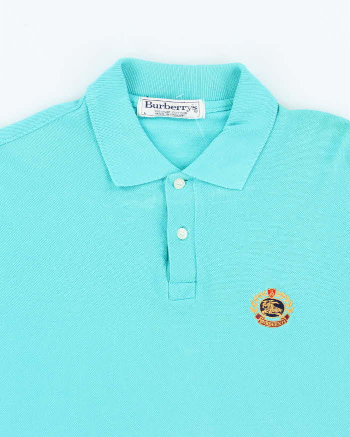 Vintage 2000's Burberry Embroidered Polo Shirt - L