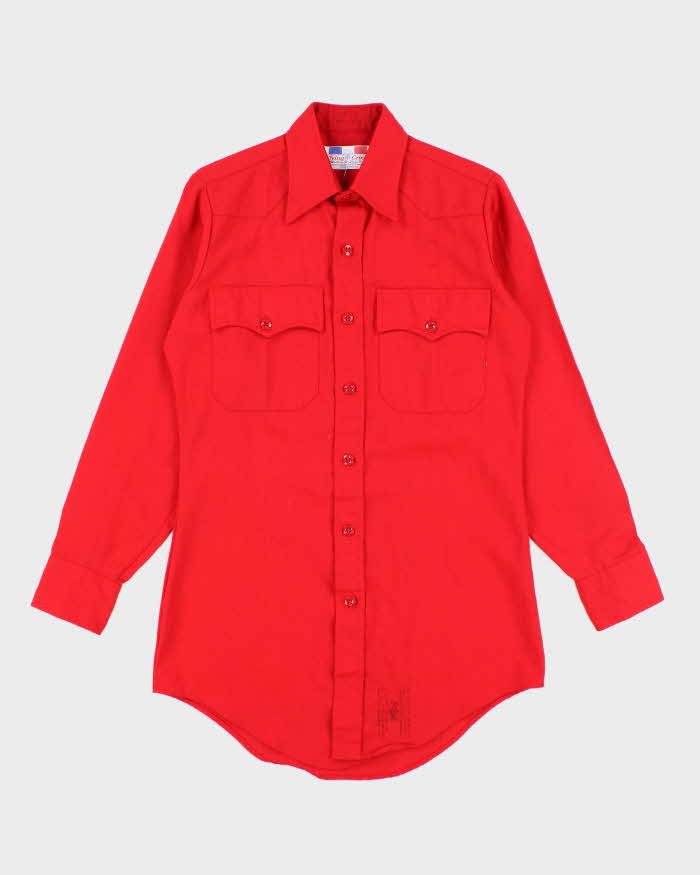 Vintage 70s Flying Cross Red Shirt - M