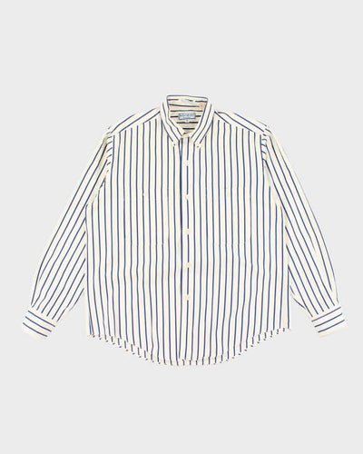 Vintage 90's Yves Saint Lauren Striped Button Up Shirt - M