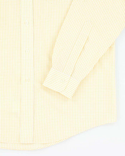 Vintage Brooks Brothers Yellow Checked Long Sleeve Shirt - XL