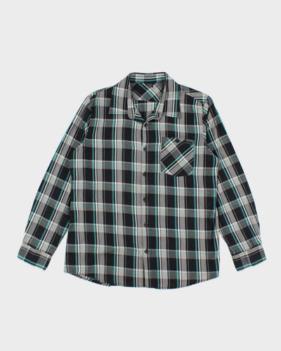 Vintage Y2k 00s Oakley Checked Long Sleeve Oversized Shirt - M