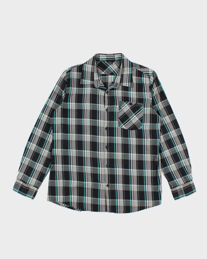 Vintage Y2k 00s Oakley Checked Long Sleeve Oversized Shirt - M
