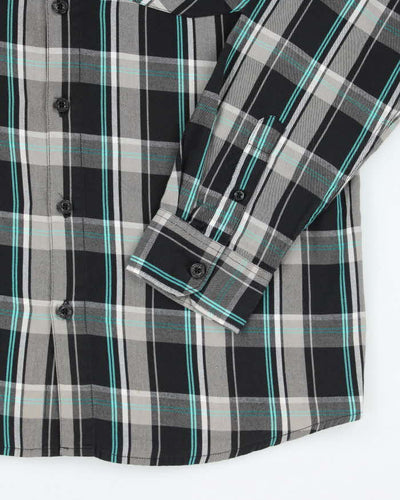 Vintage Y2k 00s Oakley Checked Long Sleeve Oversized Shirt - M