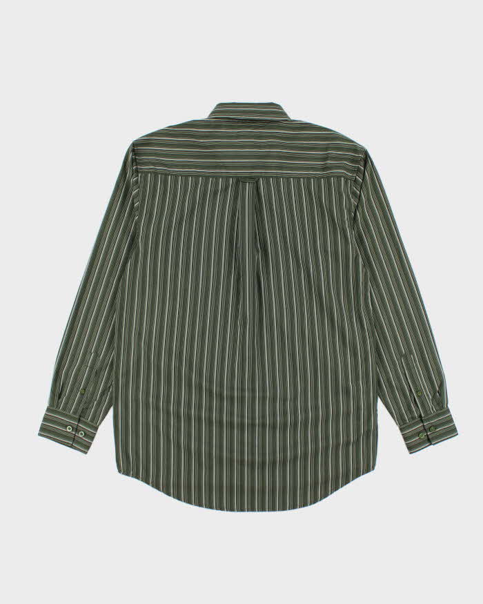 Vintage Penmans Green Striped Long Sleeve Shirt - L