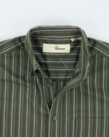 Vintage Penmans Green Striped Long Sleeve Shirt - L