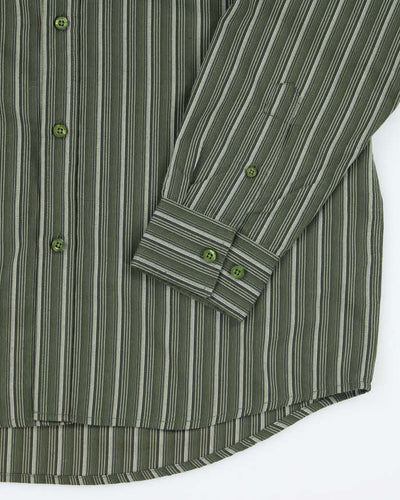 Vintage Penmans Green Striped Long Sleeve Shirt - L