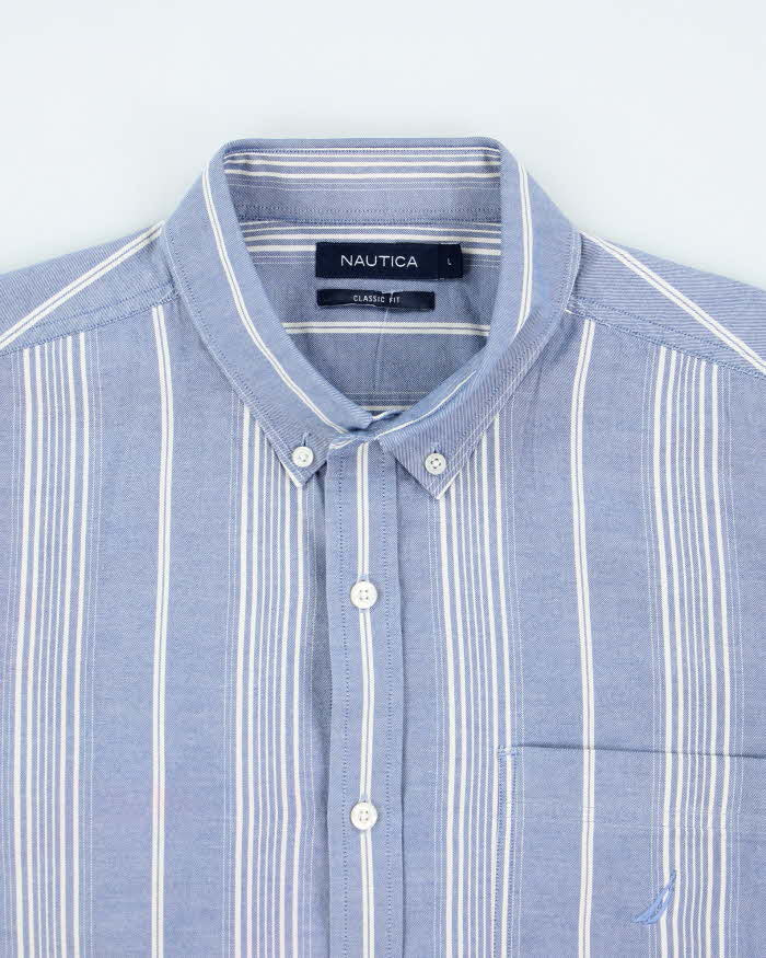 Vintage Nautica Striped Button Up Shirt - L