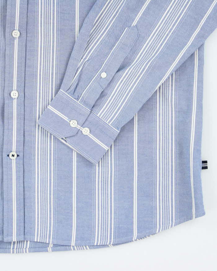 Décontracté rayure col chemise hommes coupe ajusté... - Grandado Décontracté rayure col chemise hommes coupe ajusté... - Grandado